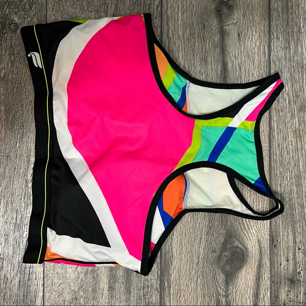 Fabletics Colorblock Sports Bra-Removable Padding-Bright-Approx Small - Picture 4 of 6